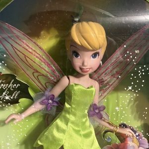 NWT Disney Fairies Brass Key Keepsakes Tinkerbell porcelain doll 2008